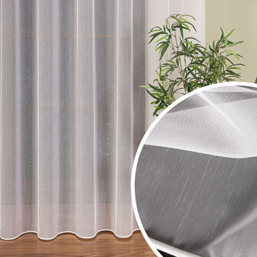 Długa delikatna firana do salonu dostępna w 2 wysokościach - oferowana w metrażu 