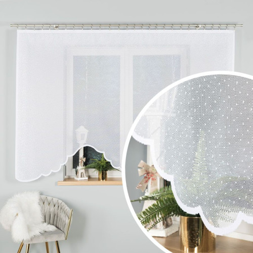 Panel żakardowy gotowy, kolor biały, rozmiar 250x160 cm, Iga