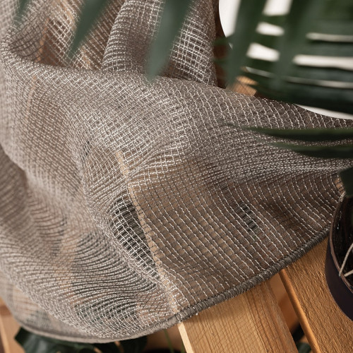 PREMIUM ALLURE Firanka bukla Nestia, wysokość 305 cm, kolor srebrny - sprzedawana na metry