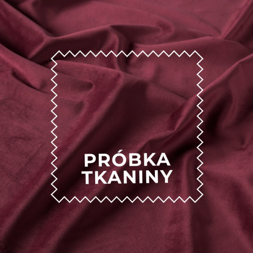 Próbka tkaniny VELVET kolor 045 bordowy