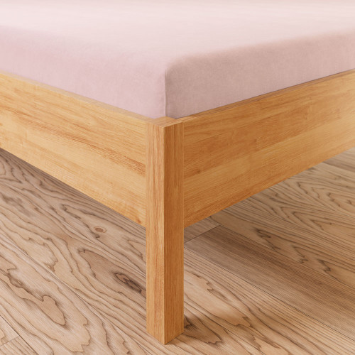 Prześcieradło jersey z gumką, kolor jasny różowy, Dreamy Premium