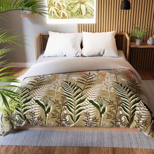 Pościel z satyny bawełnianej z botanicznym wzorem Felina dwa rozmiary