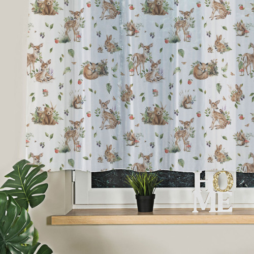 Firanka do pokoju dziecka, Bajkowy las,  wysokość 145 cm - sprzedawana na metry