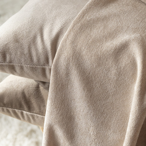 Welurowy materiał na zasłony, kolor beżowy, wysokość 285 cm, Soft - sprzedawany na metry