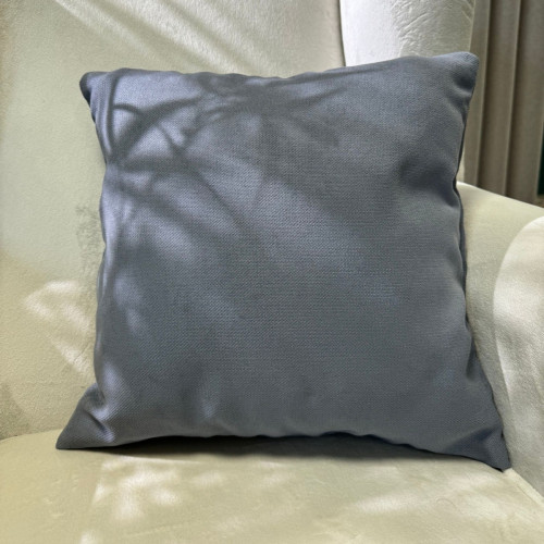 Poszewka dekoracyjna Idalia o strukturze płótna, kolor szary, rozmiar 40x40 cm