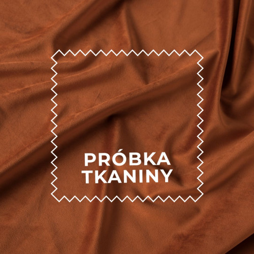 Próbka tkaniny Premium Allure, kolor rdzawy, rudy z kolekcji Velvet