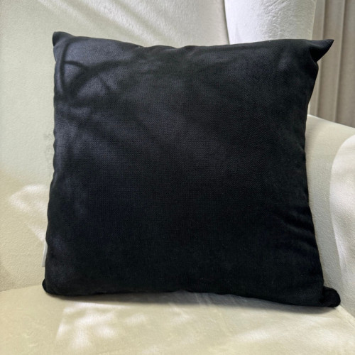 Poszewka dekoracyjna Idalia o strukturze płótna, kolor czarny, rozmiar 40x40 cm