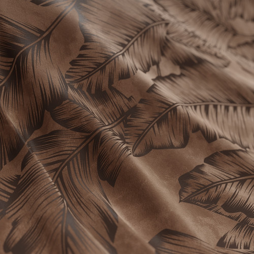 Tkanina zasłonowa welurowa, kolor czekoladowo-brązowy, wysokość 300 cm, Botanika - sprzedawana na metry