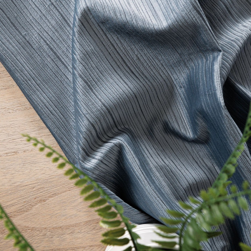 Materiał na zasłony o delikatnej strukturze przypominającej sztruks Charlotta, kolor szaroniebieski, wysokość 300 cm