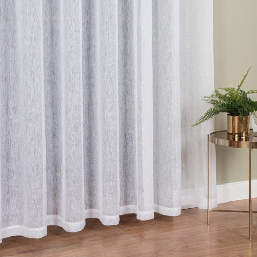 Firana gotowa na taśmie, kolor biały, dostępna w kilku rozmiarach