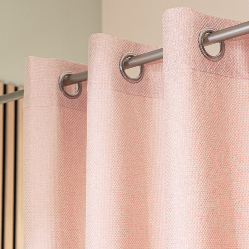 Zasłona gotowa na przelotkach, kolor pudrowy róż, rozmiar 140x250 cm, Molly