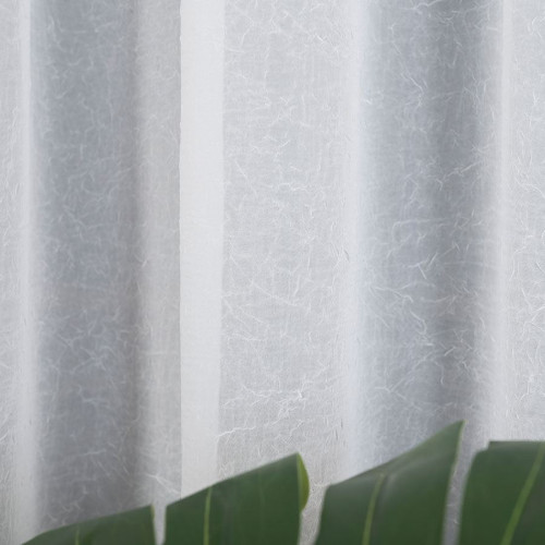 Firana woal kreszowany z obciążnikiem, kolor biały, wysokość 275 cm - sprzedawana na metry