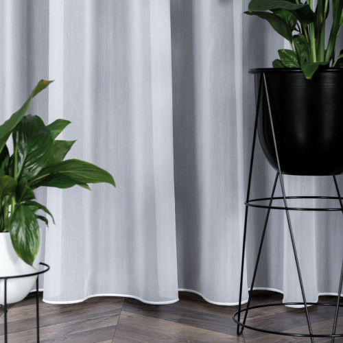 PREMIUM ALLURE Firanka na metry z deszczykiem, wysokość 300 cm, kolor biały, Lolita - sprzedawana na metry