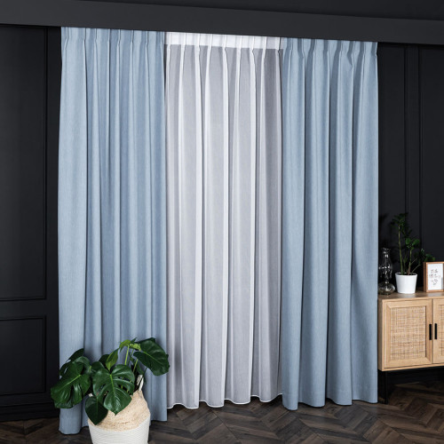 PREMIUM ALLURE Firanka na metry z ołowianką Samira, wysokość 300 cm, kolor biały