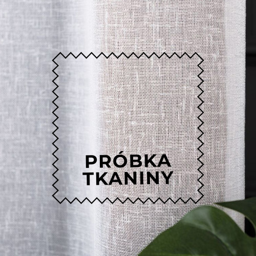 Próbka firany Petra o strukturze płótna, kolor biały, kolekcja Allure