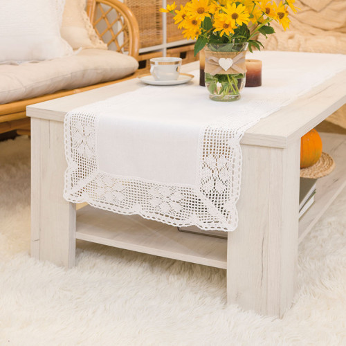 Bieżnik bawełniany z ażurem, oferowany w kilku rozmiarach, Rachela