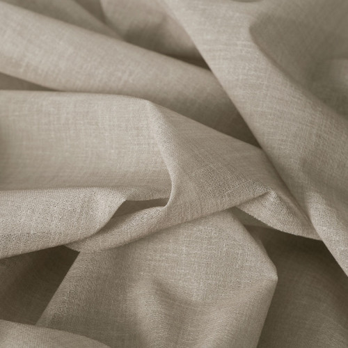 Tkanina, firana o strukturze płótna w kolorze beżowym, wysokość 190 cm, Lino - sprzedawana na metry