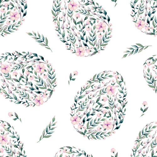 Wodoodporny materiał na obrusy lub zasłony z kolorowym nadrukiem, odcień różowy, szerokość 155 cm, Jajko - sprzedawany na metry