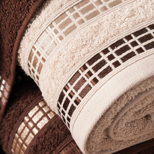 Bawełniany ręcznik frotte w kolorze kremowym, 2 rozmiary, Luxury