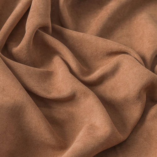Welurowy materiał na zasłony, kolor ciepły brązowy, wysokość 300 cm, Milas - sprzedawany na metry