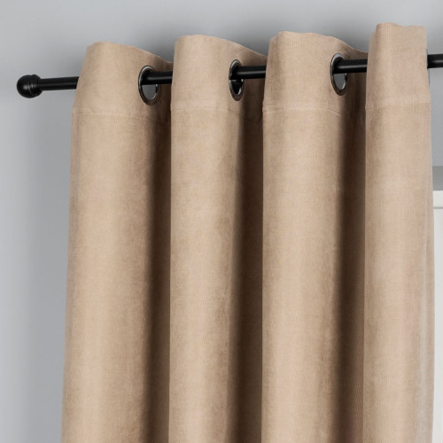 Zasłona welurowa gotowa na przelotkach Weluria, rozmiar 140x250 cm, kolor cappuccino