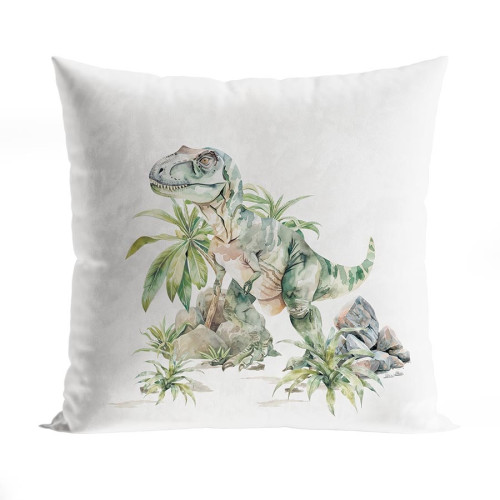Poszewka welwetowa do pokoju dziecka, Dinozaury, rozmiar 40x40 cm