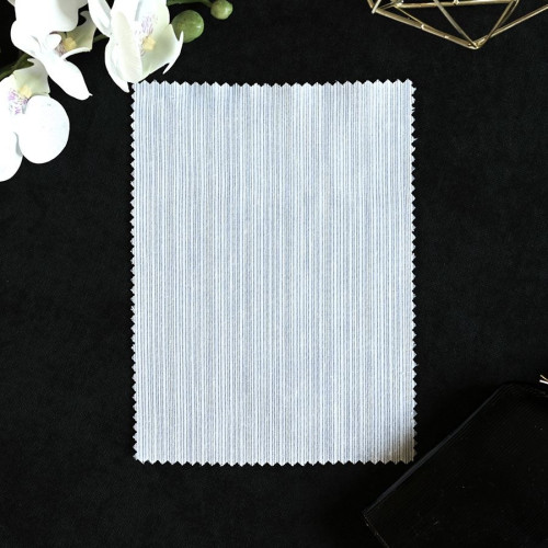 Próbka firany błyszczącej 018234, kolor biały