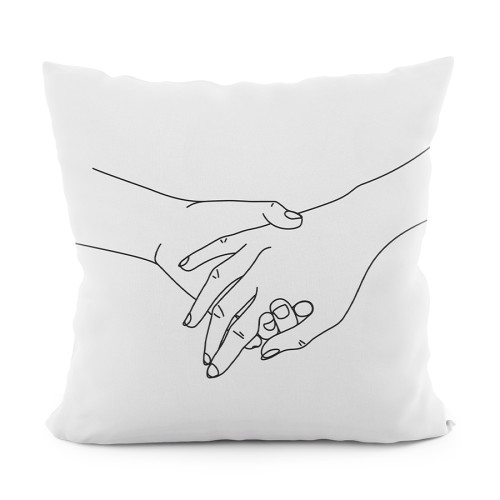 Poszewka welwetowa na poduszkę line art Razem, 40x40cm