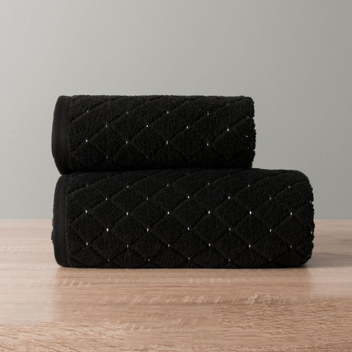 Czarny ręcznik bawełniany Oliwier 