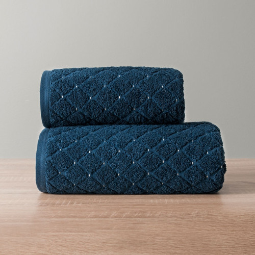 Granatowy ręcznik bawełniany Oliwier