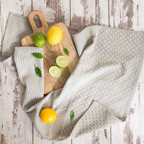 Bawełniana ścierka kuchenna, kolor beżowy, rozmiar 50x70 cm, Sweet home