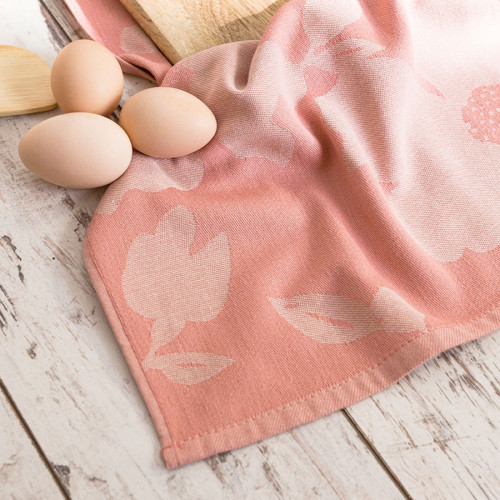 Bawełniana ścierka kuchenna, kolor beżowo-różowy, rozmiar 50x70 cm, Sofiko