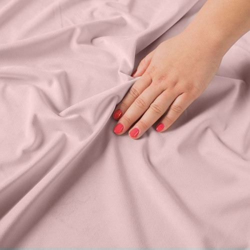 Ekskluzywna tkanina zasłonowa Velvet, wysokość 300 cm, kolor pudrowy różowy - sprzedawana na metry