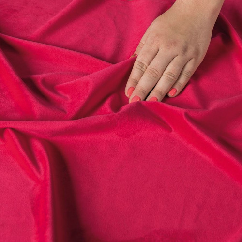 Ekskluzywna tkanina zasłonowa Velvet, wysokość 300 cm, kolor malinowy - sprzedawana na metry