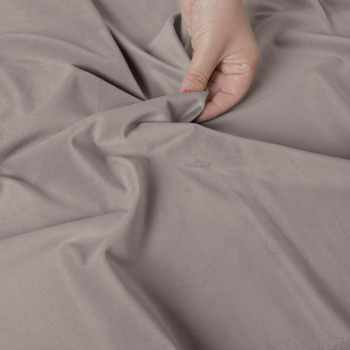 Ekskluzywny materiał na zasłony do salonu Velvet, wysokość 300 cm, kolor ciepły jasny szary - sprzedawana na metry