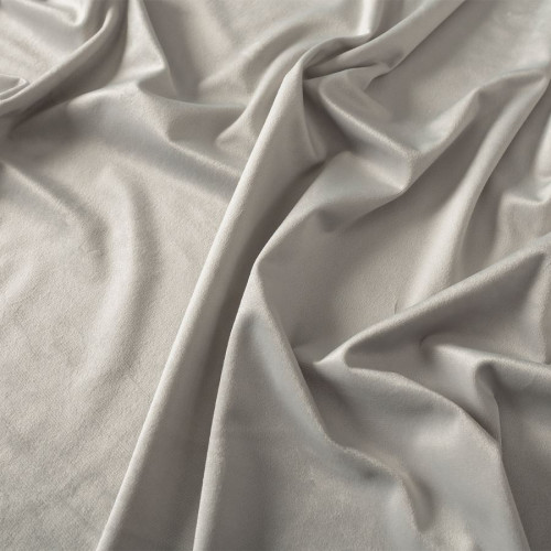 Welwetowy materiał na zasłony, kolor pastelowy szary, wysokość 300 cm, Velvi - sprzedawany na metry