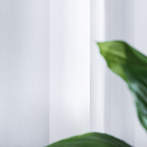 PREMIUM ALLURE Firana gotowa na fleksach Voile, rozmiar 210x270 cm, kolor biały