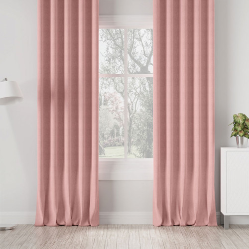 Nowoczesna zasłona Milas na tunelu odcienie różowego