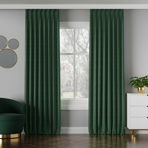 Nowoczesna zasłona Milas na fleksach odcienie zieleni