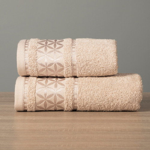 Beżowy ręcznik bawełniany Paola