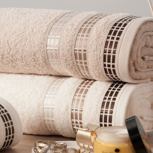 Beżowy ręcznik frotte Luxury