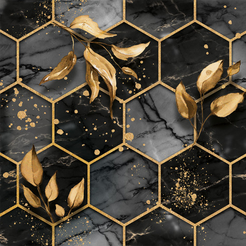 Tkanina zasłonowa blackout drukowana, kolor ciemnoszary, szerokość 145 cm, Maxim - sprzedawana na metry