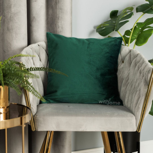 Poszewka welwetowa kolor butelkowa zieleń Velvi, kilka rozmiarów