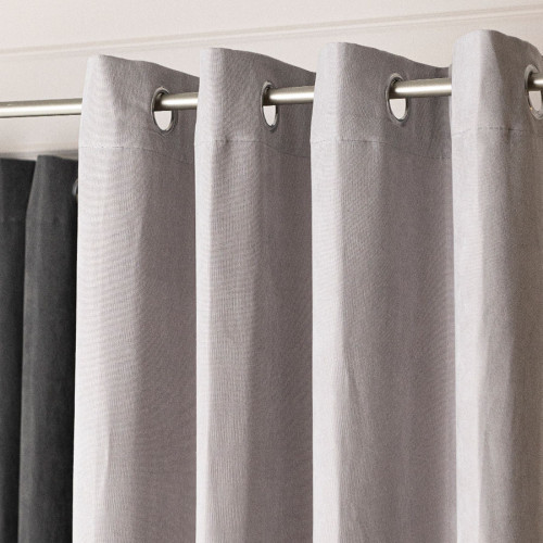 Zasłona welurowa gotowa na przelotkach Weluria, kolor stalowy szary, rozmiar 140x250 cm