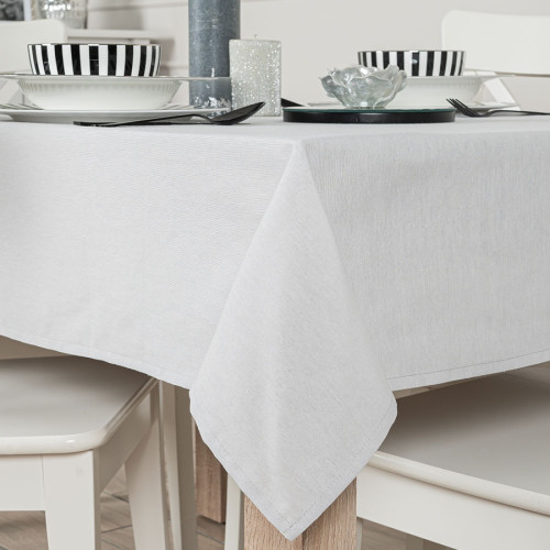 Wodoodporny obrus bawełniany, kolor szary,  dwa rozmiary, Natura