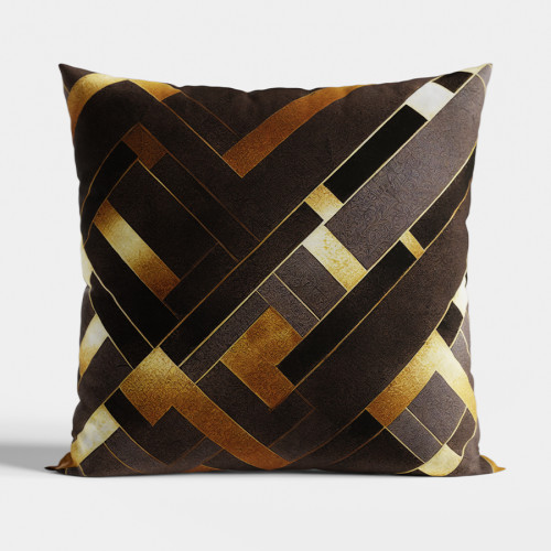 Dwustronna, dekoracyjna poszewka welwetowa Goldi w rozmiarze 40x40 cm, kolor złoty