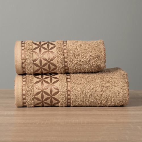 Karmelowy ręcznik bawełniany Paola