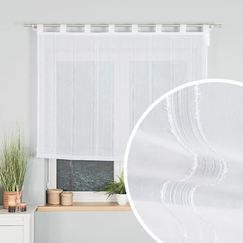 Roleta rzymska gotowa na karnisz ze sznurkiem, kolor biały rozmiar 140x140 cm 