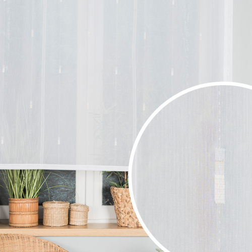 Roleta rzymska gotowa ze wzorem po całości, kolor biały ze srebrnym zdobieniem, rozmiar 160x135 cm