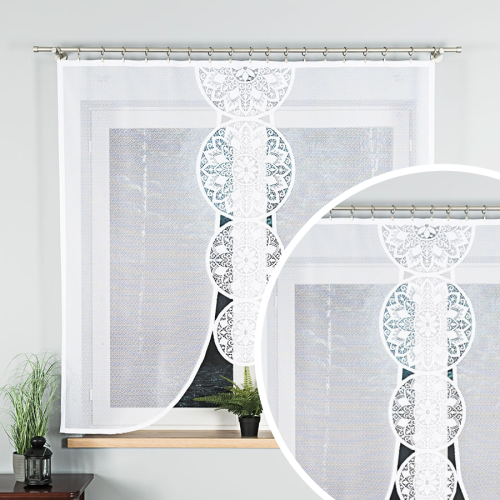 Panel żakardowy ze wzorem łapacza snów, rozmiar 160x160 cm, Elwira